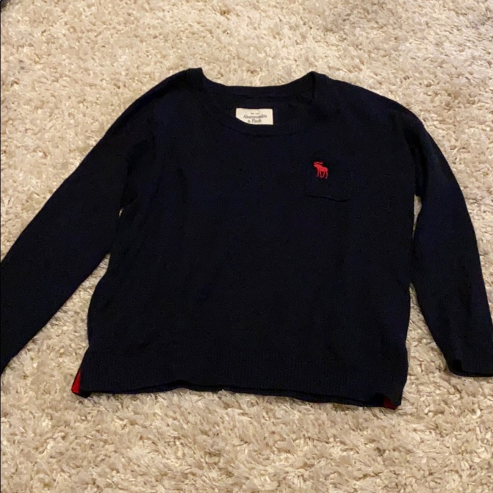 Navy blue A & F crew neck